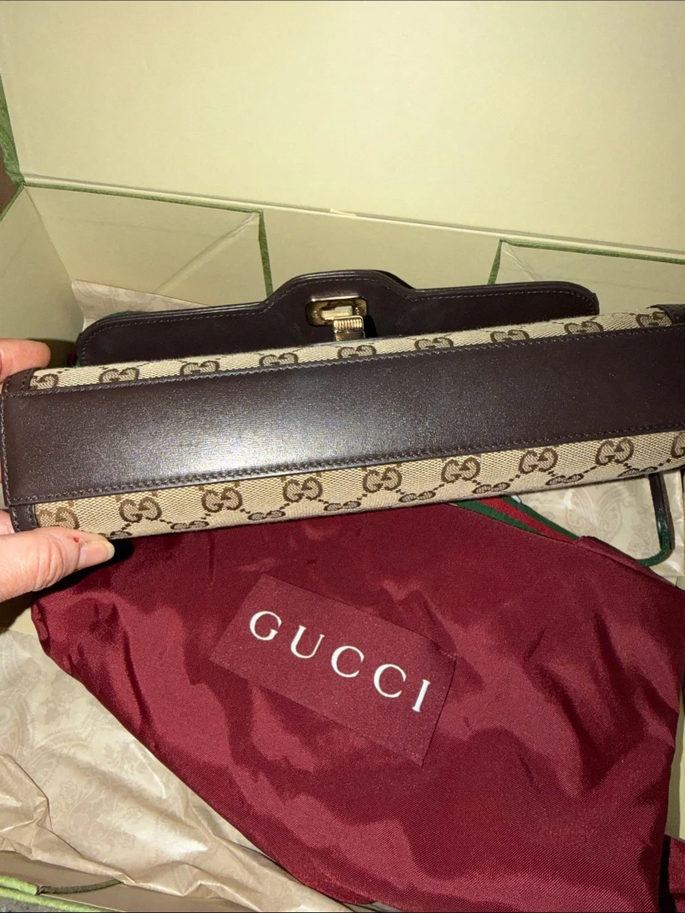 Gucci Luce shoulder bag & Gucci Luce Wallet GG CANVAS - AUTHENTIC GUCCI - Picture 10 of 14